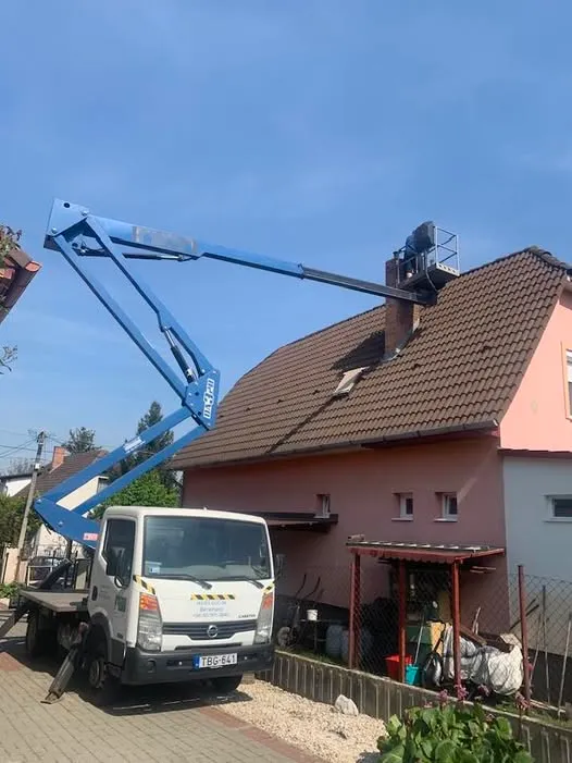 Kémény renoválás emelőkosarassal Bag