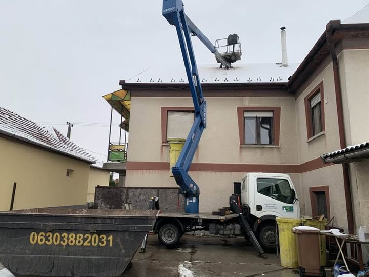 kémény bontás Hatvanban kosaras autóval
