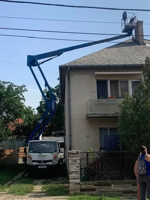 kémény bélelés Gödöllőn emelőkosarassal