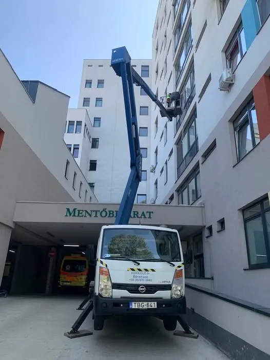 Klíma telepítés Hatvan emelőkosaras